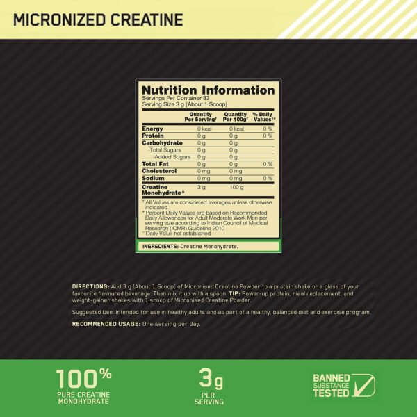 Micronised Creatine Powder | Unflavoured | 250g