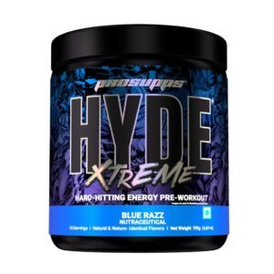 ProSupps Hyde Xtreme Hard-Hitting Energy Pre Workout - 195 gm (0.42 Lb), Blue Razz
