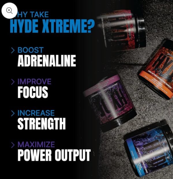 ProSupps Hyde Xtreme Hard-Hitting Energy Pre Workout - 195 gm (0.42 Lb), Blue Razz