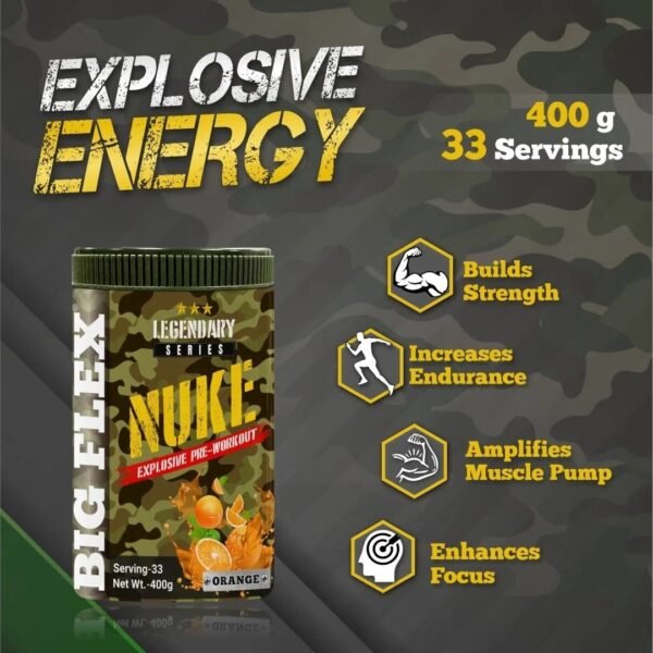 Bigflex Pre-Workout Nuke - 400 gm (0.88 Lb),