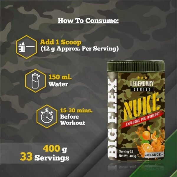 Bigflex Pre-Workout Nuke - 400 gm (0.88 Lb),